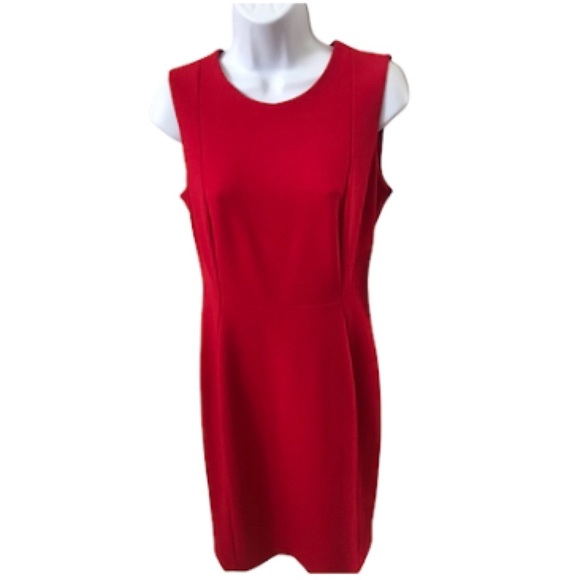 ❤️🆕 New Calvin Klein Red Dress (Women’s Size 6) - Picture 5 of 9